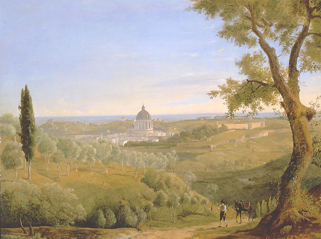 Charles Lock Eastlake,Rome et Saint-Pierre depuis Monte-Mario (1821)